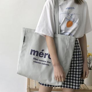 Geolte - Lettering Print Tote Bag