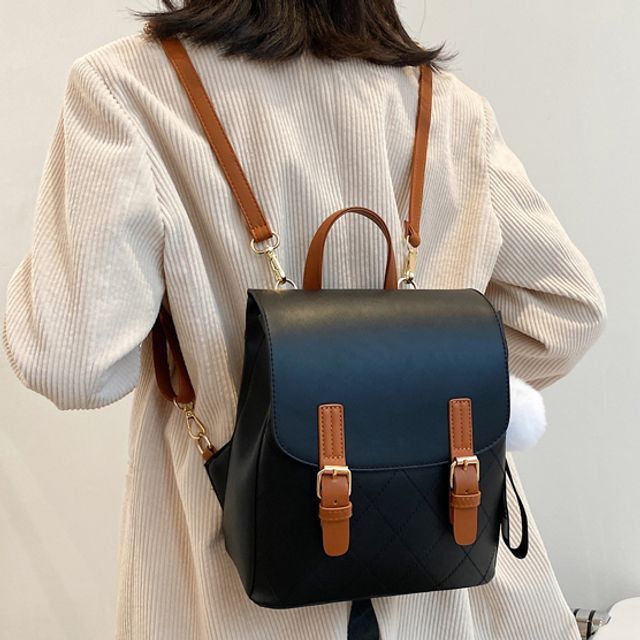 della renna - Faux Leather Backpack | YesStyle