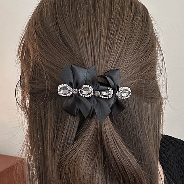 Sesori-Rhinestone Bowknot Hair Claw