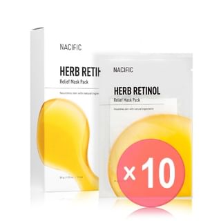 Nacific - Herb Retinol Relief Mask Pack Set (x10) (Bulk Box)