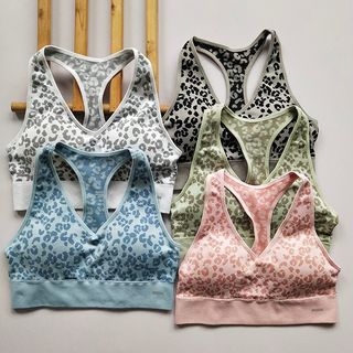 Runyz Leopard Print Racerback Sports Bra Sale