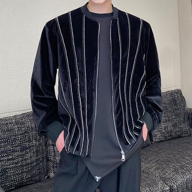 Bjorn-Striped Zip Jacket