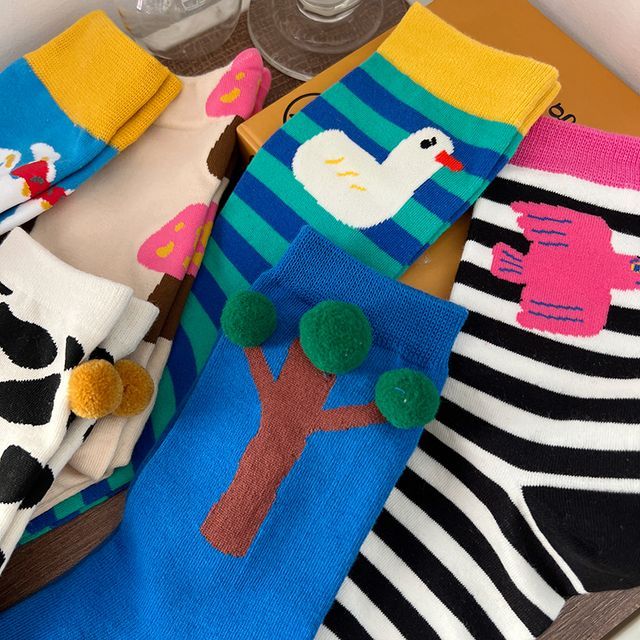 Socka - Cartoon Socks in 6 Colors | YesStyle