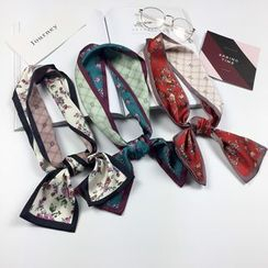 Follow Me(フォローミー) - Reversible Contrast Trim Floral Print Neck Scarf / Headband Follow Me(フォローミー) - Reversible Contrast Trim Floral Print Neck Scarf / Headband
