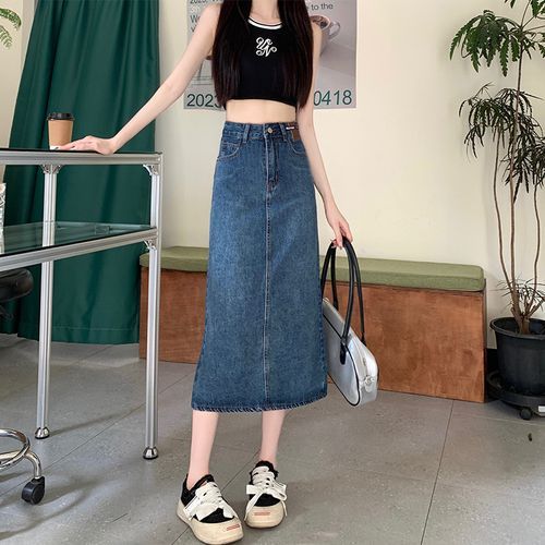 Denimot - Midi A-Line Denim Skirt