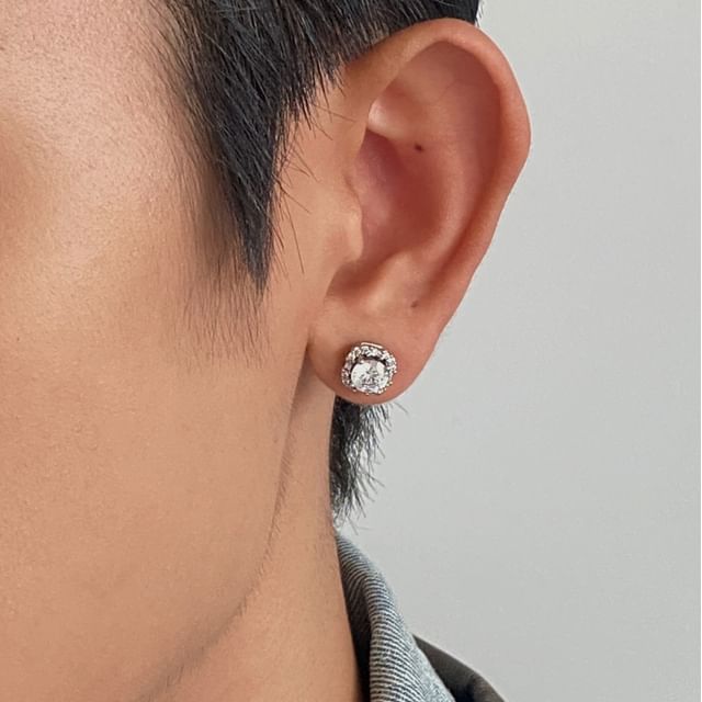 Lilafey-CZ Square Alloy Stud Earring