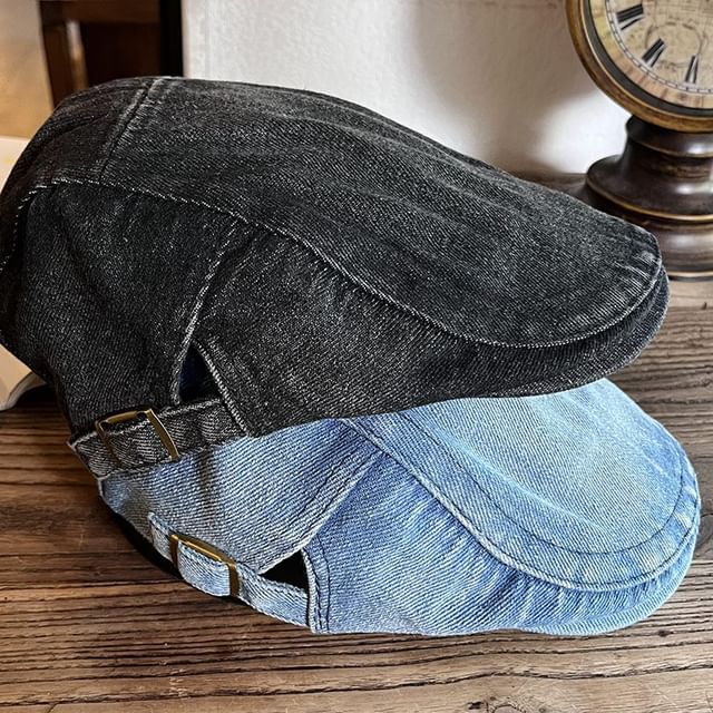TAAK-Denim Newsboy Cap