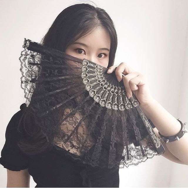 Drexxiax-Foldable Lace Hand Fan