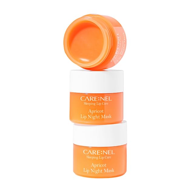 CARE-NEL-Apricot Lip Night Mask Set - Kit de Máscara Noturna Labial de Damasco-5 G X 3 Unid