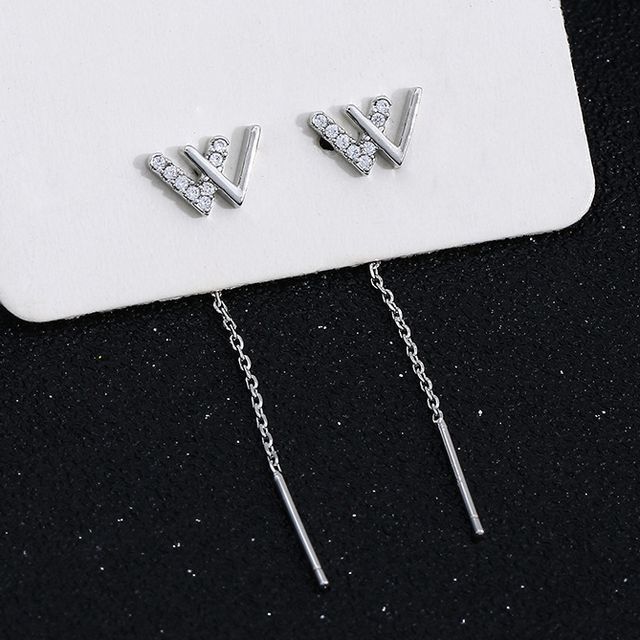 Chimerro-Fringed CZ Stud Earring