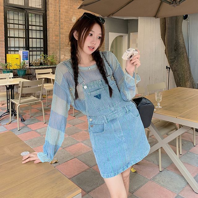 Livilovette - Sleeveless Denim Dress | YesStyle