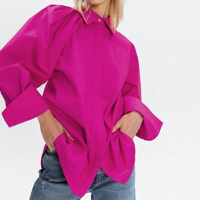 Bordados-Long Sleeve Oversized Shirt