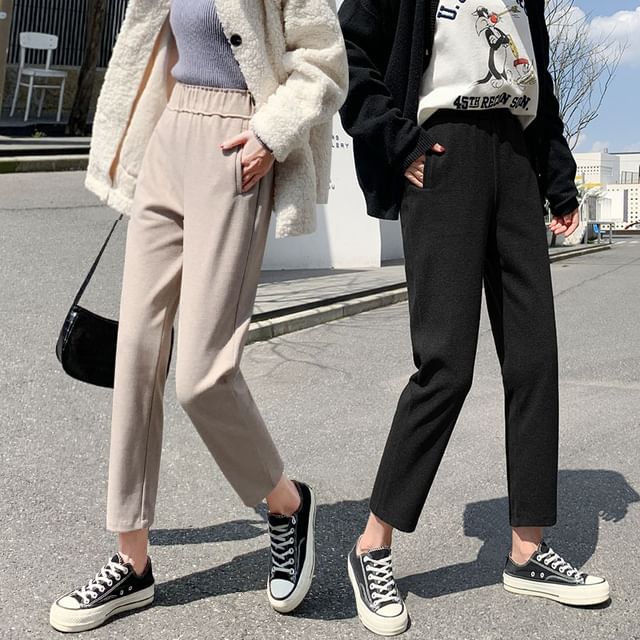 Cloud Nine-High Rise Plain Tapered Pants