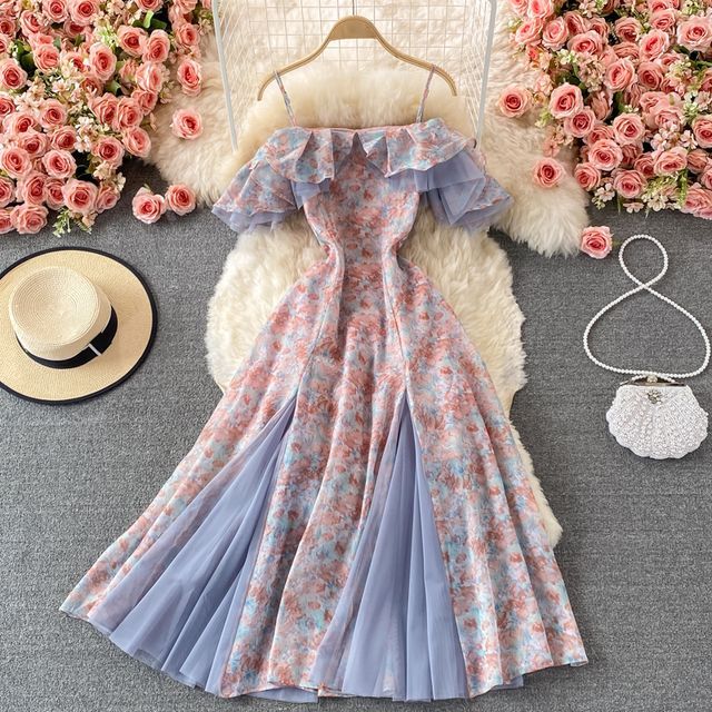chinese dress ladies Red Carpet Girl Velvet Mesh Maxi Dress ‍ Mermaid Way Black / M main image 0