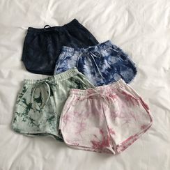 IndiGirl - Drawstring Tie Dye Shorts IndiGirl - Drawstring Tie Dye Shorts