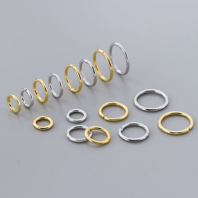 A-ROCH-925 Sterling Silver Hoop Earring