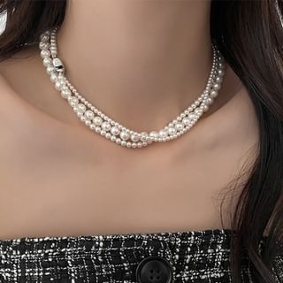 Jael-Faux Pearl Strand Necklace