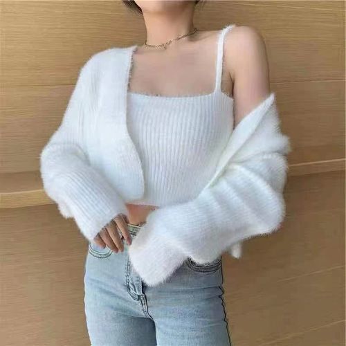 Sahar Fuzzy Cami Sweater Top