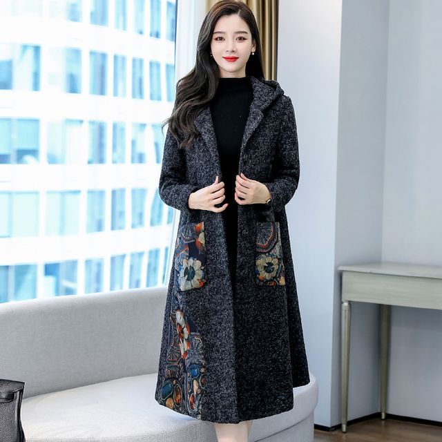 tweed coat with hood