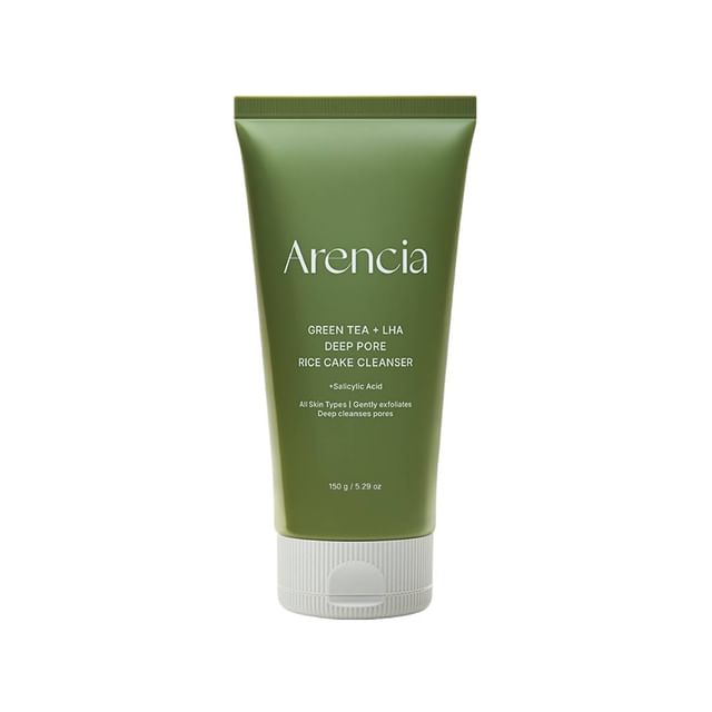 Arencia Green Tea + LHA Deep Pore Rice Cake Cleanser 150g