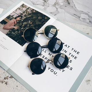 Aisyi-Metal-Frame Round Sunglasses