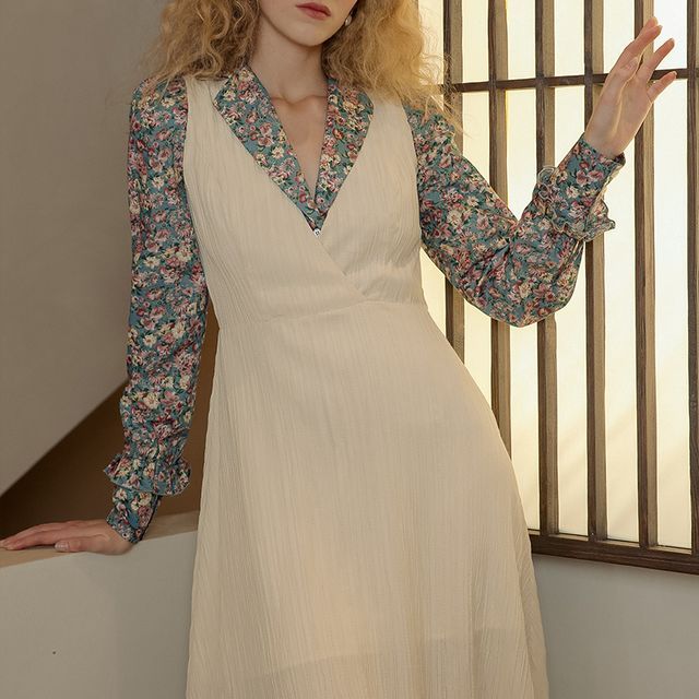 Sincethen-Spaghetti Strap Midi A-Line Dress