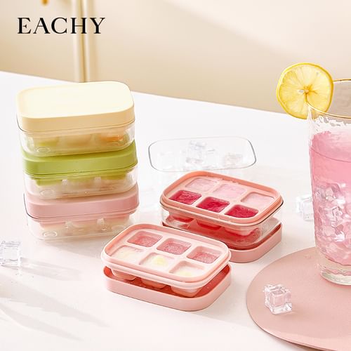 Ice Cube Tray with Lid and Storage Bin - Silicone 36 Ice Cube