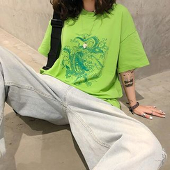 Giuliana - 短袖龍印花T裇 Giuliana - 短袖龍印花T裇