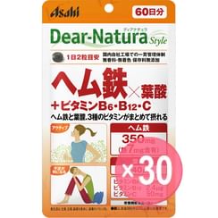 Asahi - Dear-Natura Style Hem Iron x Folic Acid + Vitamin B6 B12 C 60 days (x30) (Bulk Box)