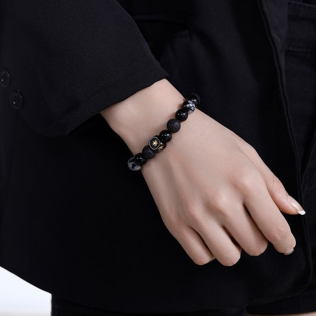Black Degree-Bead Bracelet