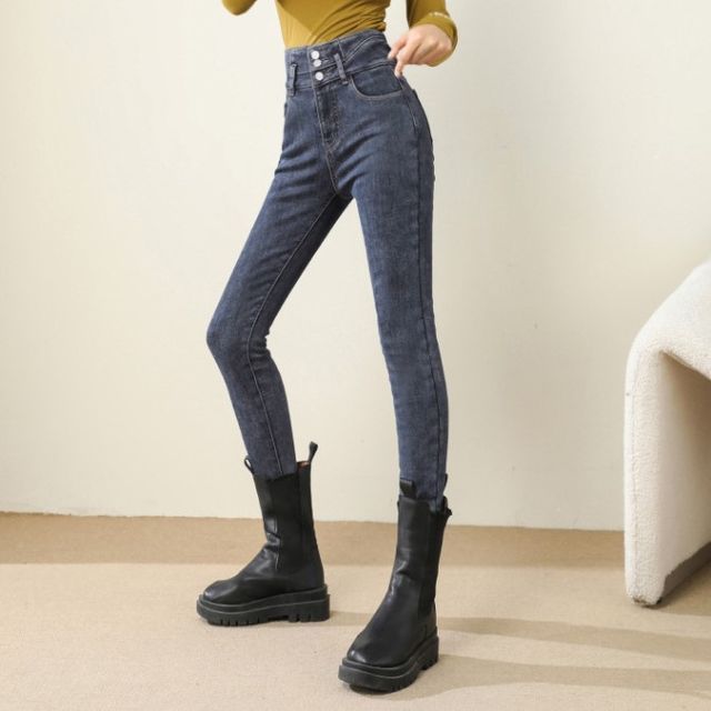 Denimot High Rise FleeceLined Skinny Jeans YesStyle