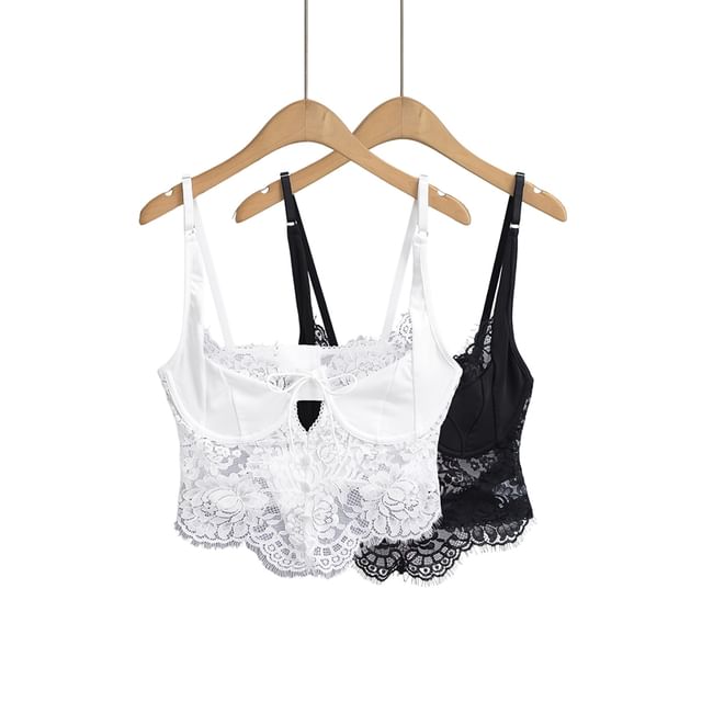 Ulark-Lace Crop Cami Top