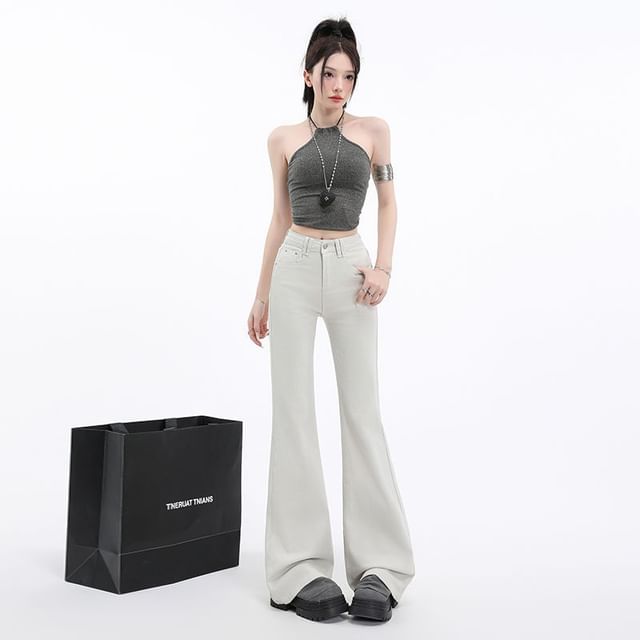 Denimot-High Waist Flared Jeans