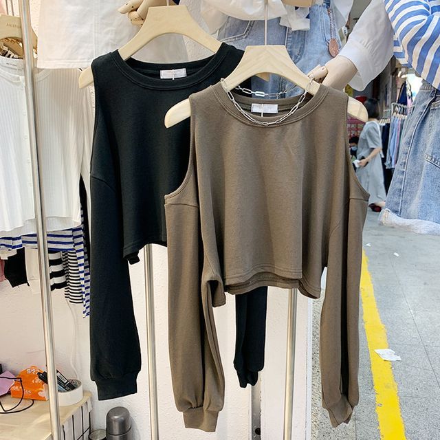 CRIBI-Cutout Sweatshirt