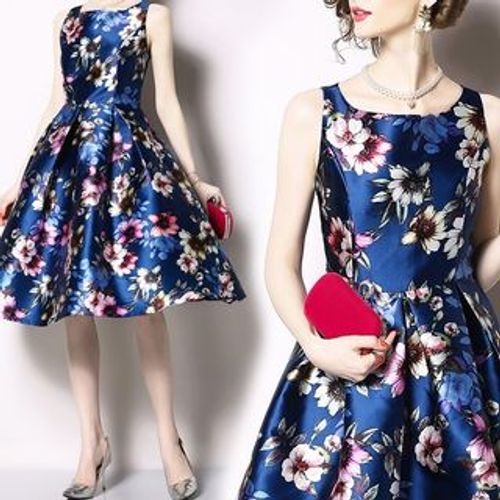 In the Mood - Flower Print Sleeveless A-Line Dress | YesStyle