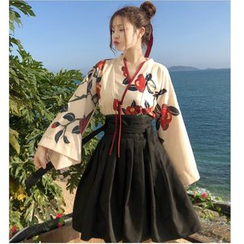 Whoosh - Top hanfu floral/Falda acampanada/Falda midi Whoosh - Top hanfu floral/Falda acampanada/Falda midi