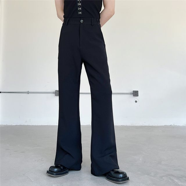 ravewider-High Waist Bootcut Pants