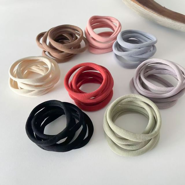 Ordinario-Plain Hair Tie Set