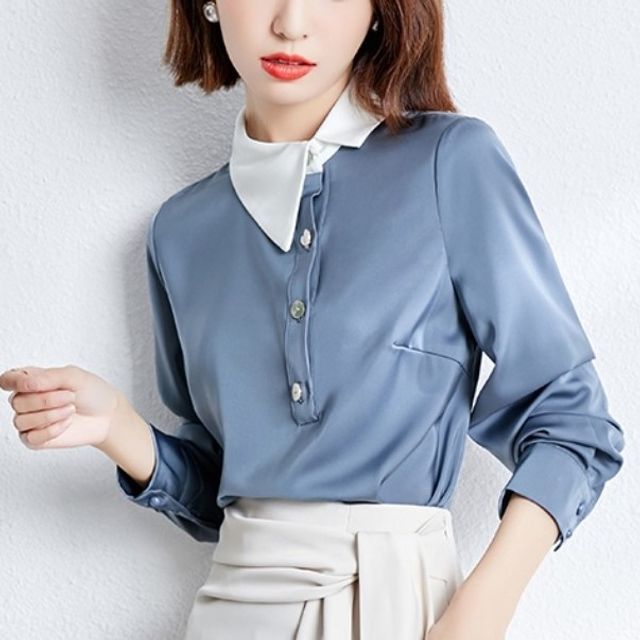 Dragan Pulse-Long-Sleeve Satin Shirt