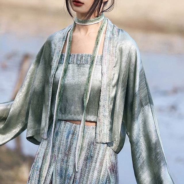 Nekomata-Tie Dye Open Front Jacket