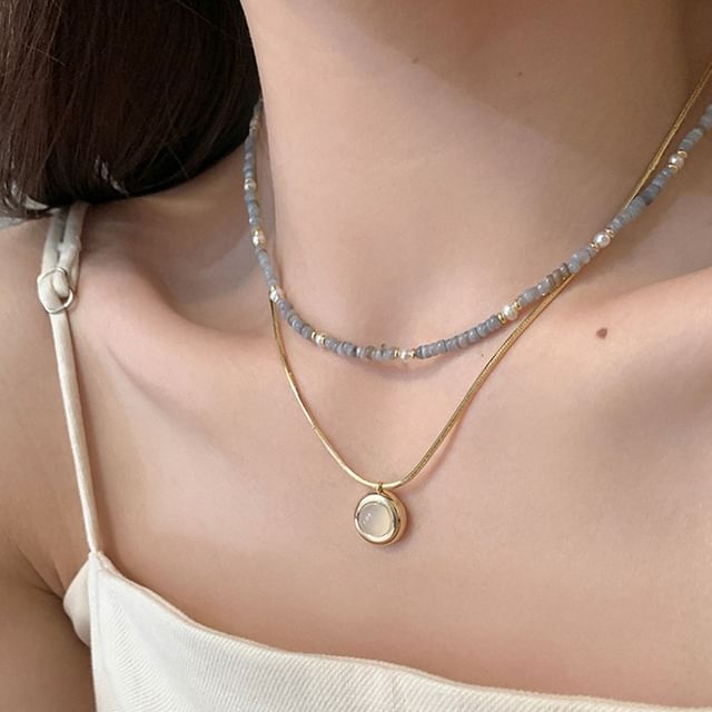 Panda Dama-Beaded Layered Necklace
