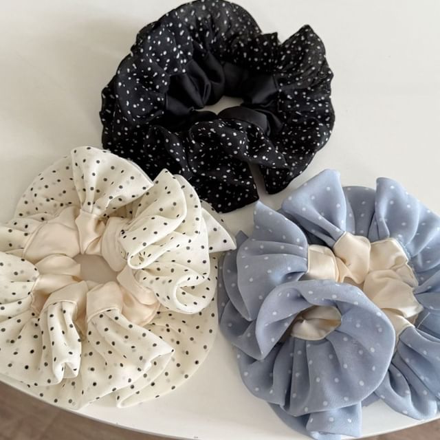 Mentosi-Dotted Panel Scrunchie