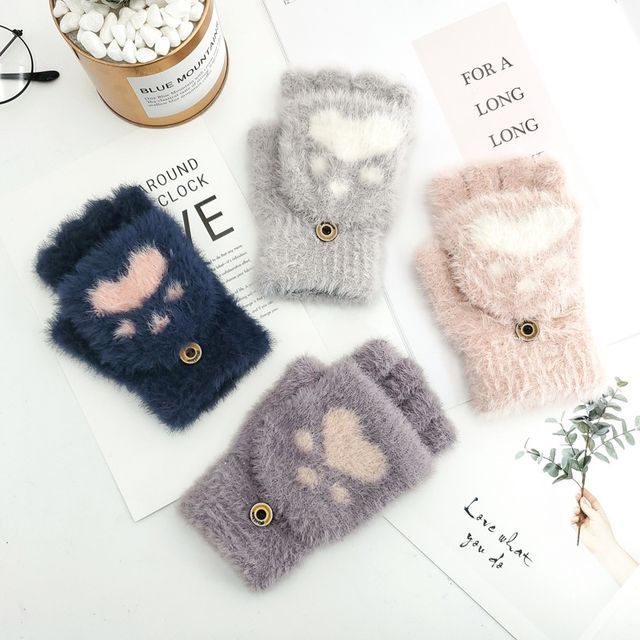 Luminarie - Cat Paw Fluffy Gloves | YesStyle