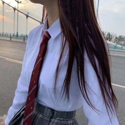 Chrystina - 長袖襯衫 / 印花領帶 / 套裝 Chrystina - 長袖襯衫 / 印花領帶 / 套裝