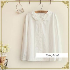 Kawaii Fairyland - Dentelle Layered Collar manches longues Blouse Kawaii Fairyland - Dentelle Layered Collar manches longues Blouse