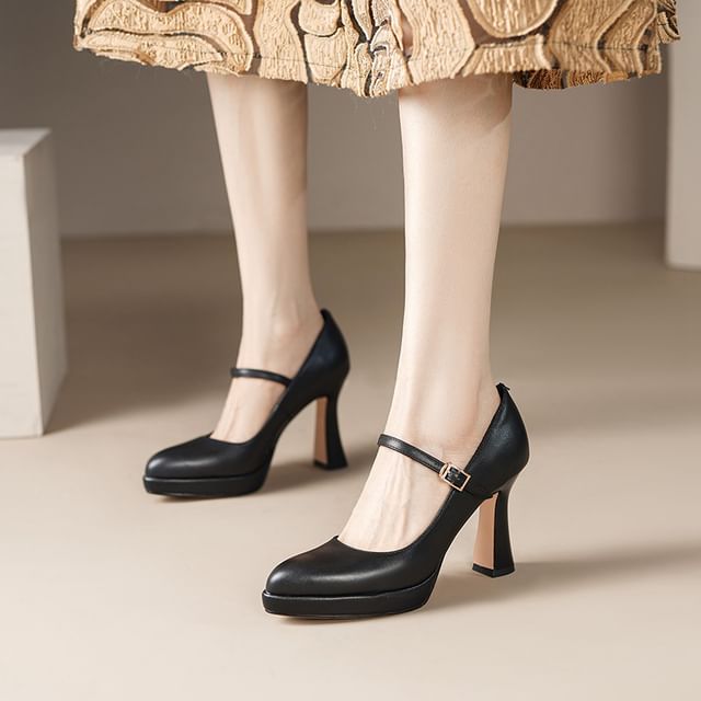 Cinnabelle-Chunky Heel Mary Jane Shoes
