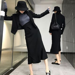 midi skirt and blazer set