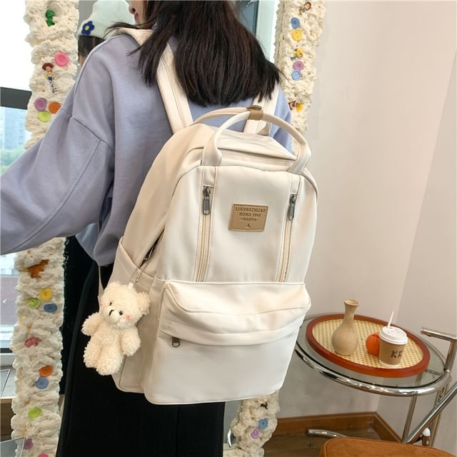 Mulgam - Plain Zip Backpack | YesStyle