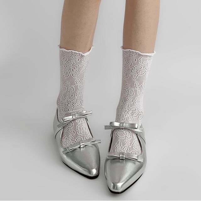 Desperim-Plain Lace Socks