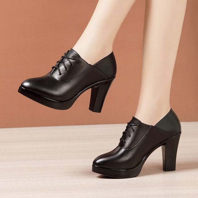 block heel oxford shoes